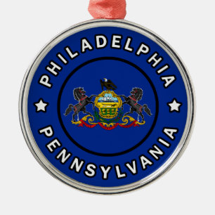 Philadelphia Pennsylvania Metalen Ornament