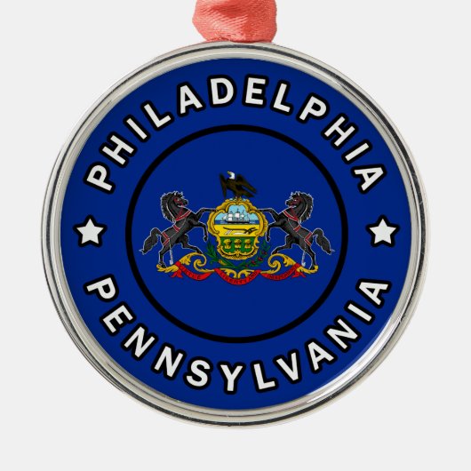 Philadelphia Pennsylvania Metalen Ornament (Voorkant)