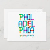 Philadelphia Pennsylvania Mid Century, Pop Art, Briefkaart (Voorkant / Achterkant)