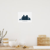 Philadelphia, Pennsylvania | Monochromatische stad Poster (Keuken)