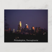 Philadelphia, Pennsylvania nachtskyline Briefkaart (Voorkant)