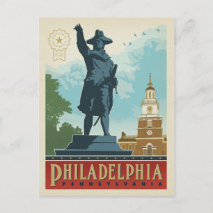 Philadelphia, Pennsylvania   Onafhankelijkheidszaa Briefkaart