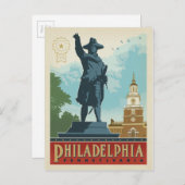 Philadelphia, Pennsylvania | Onafhankelijkheidszaa Briefkaart (Voorkant / Achterkant)