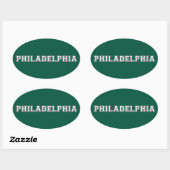 Philadelphia Pennsylvania Ovale Sticker (Vel)