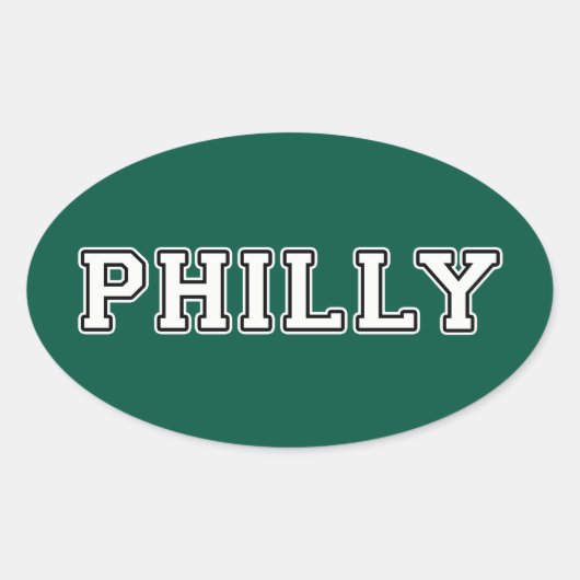 Philadelphia Pennsylvania Ovale Sticker (Voorkant)