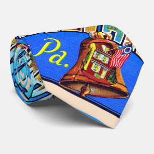 Philadelphia Pennsylvania PA grote letter ansichtk Stropdas