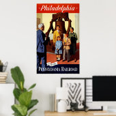 Philadelphia - Pennsylvania Railroad Vintage Poste Poster (Thuiskantoor)