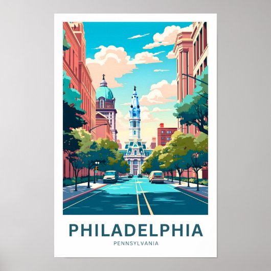 Philadelphia Pennsylvania Reisprint Poster (Voorkant)