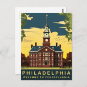 Philadelphia, Pennsylvania, reizen Briefkaart (Voorkant / Achterkant)