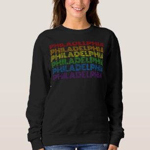 Philadelphia Pennsylvania Retro Rainbow Vintage Ci Trui