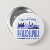 Philadelphia Pennsylvania Ronde Button 7,6 Cm (Voorkant /achterkant)