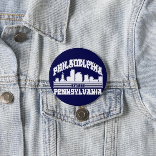 Philadelphia, Pennsylvania Ronde Button 7,6 Cm (In situ)