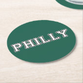 Philadelphia Pennsylvania Ronde Kartonnen Onderzetter (Gebogen)