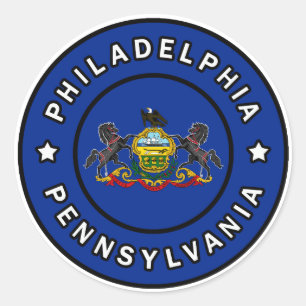 Philadelphia Pennsylvania Ronde Sticker