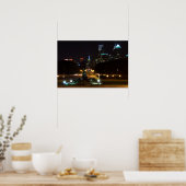 Philadelphia Pennsylvania, 's nachts in het centru Poster (Keuken)