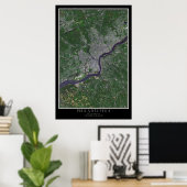 Philadelphia Pennsylvania Satellite Poster Map (Thuiskantoor)