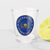 Philadelphia Pennsylvania Shot Glas (Voorkant)