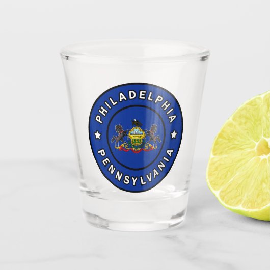 Philadelphia Pennsylvania Shot Glas (Voorkant)