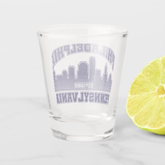 Philadelphia, Pennsylvania Shot Glas (Achterkant)