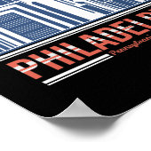 Philadelphia Pennsylvania Silhouette Retro Stadont Poster (Hoek)