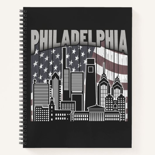 Philadelphia Pennsylvania Skyline  American Notitieboek (Voorkant)