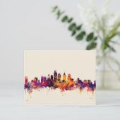 Philadelphia Pennsylvania Skyline Briefkaart (Staand voorkant)
