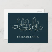 Philadelphia Pennsylvania Skyline Briefkaart (Voorkant / Achterkant)