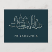 Philadelphia Pennsylvania Skyline Briefkaart (Voorkant)