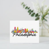 Philadelphia Pennsylvania Skyline Briefkaart (Staand voorkant)