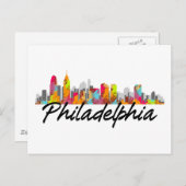 Philadelphia Pennsylvania Skyline Briefkaart (Voorkant / Achterkant)