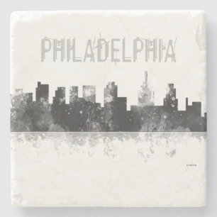 PHILADELPHIA PENNSYLVANIA SKYLINE -Drink Onderzett Stenen Onderzetter