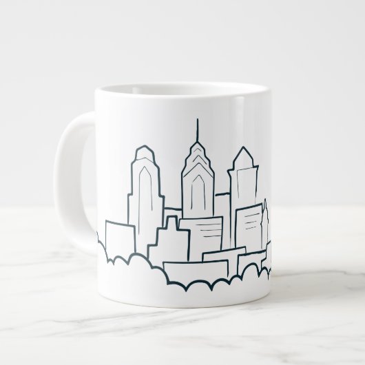 Philadelphia Pennsylvania Skyline Grote Koffiekop (Links)