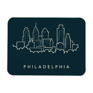 Philadelphia Pennsylvania Skyline Magneet