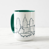 Philadelphia Pennsylvania Skyline Mok (Voorkant links)