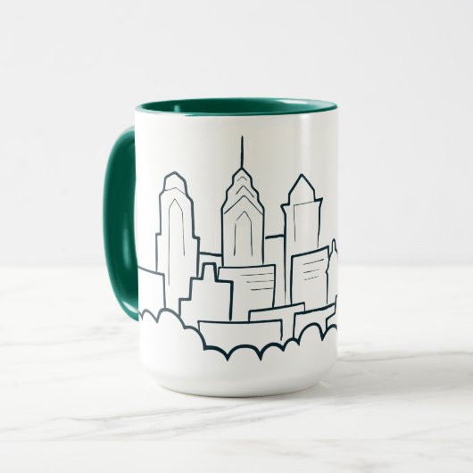 Philadelphia Pennsylvania Skyline Mok (Voorkant links)