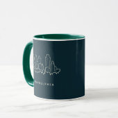 Philadelphia Pennsylvania Skyline Mok (Voorkant links)