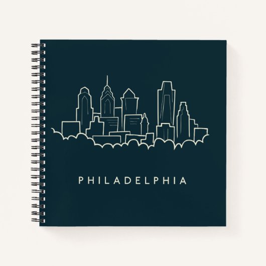 Philadelphia Pennsylvania Skyline Notitieboek (Voorkant)