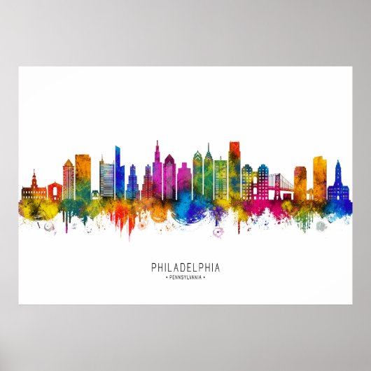 Philadelphia Pennsylvania Skyline Poster (Voorkant)
