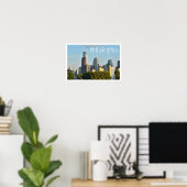 Philadelphia, Pennsylvania Skyline Poster (Thuiskantoor)