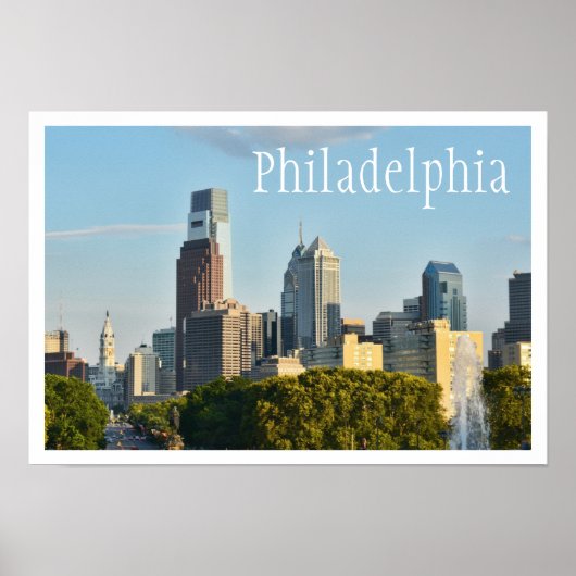 Philadelphia, Pennsylvania Skyline Poster (Voorkant)