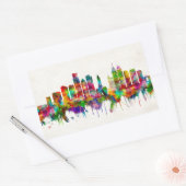 Philadelphia Pennsylvania Skyline Rechthoekige Sticker (Envelop)