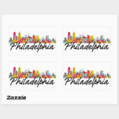 Philadelphia Pennsylvania Skyline Rechthoekige Sticker (Vel)