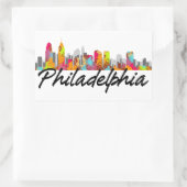 Philadelphia Pennsylvania Skyline Rechthoekige Sticker (Tas)
