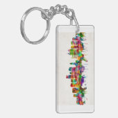 Philadelphia Pennsylvania Skyline Sleutelhanger (Voorkant Links)