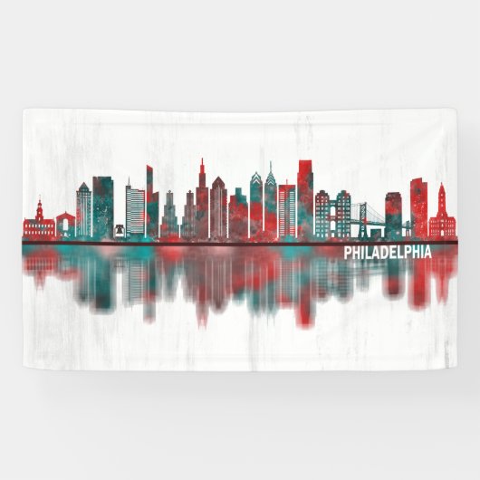 Philadelphia Pennsylvania Skyline Spandoek (Horizontaal)