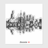 Philadelphia, Pennsylvania skyline Sticker (Vel)