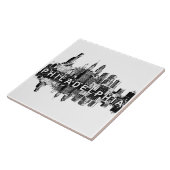 Philadelphia, Pennsylvania skyline Tegeltje (Zijkant)