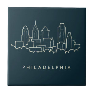 Philadelphia Pennsylvania Skyline Tegeltje