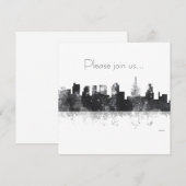 PHILADELPHIA PENNSYLVANIA SKYLINE - Uitnodiging (Voorkant / Achterkant)