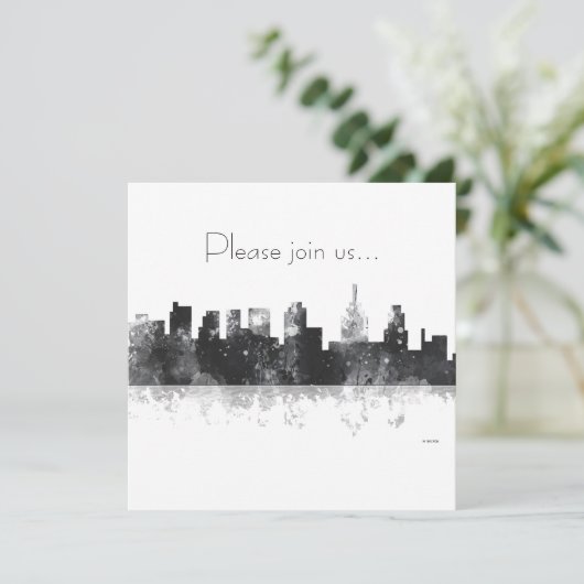 PHILADELPHIA PENNSYLVANIA SKYLINE - Uitnodiging (Staand voorkant)